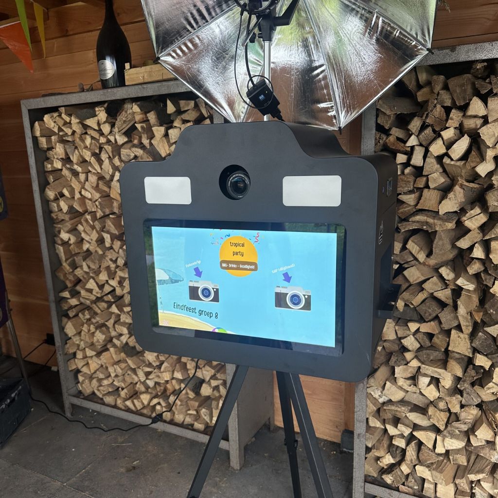 Plug en play photobooth met touchscreen en keuzemenu