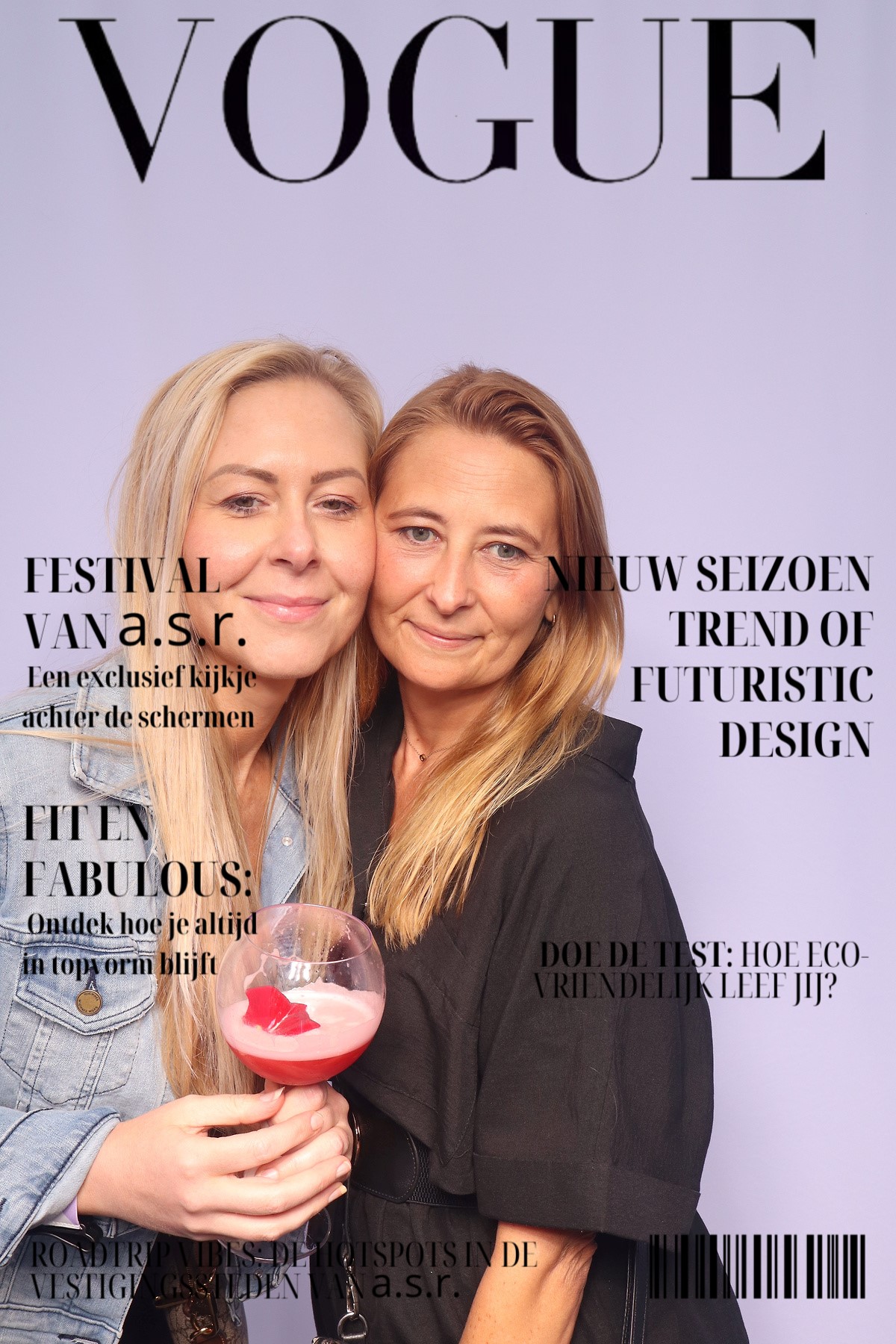 Gasten bij de photobooth zuil